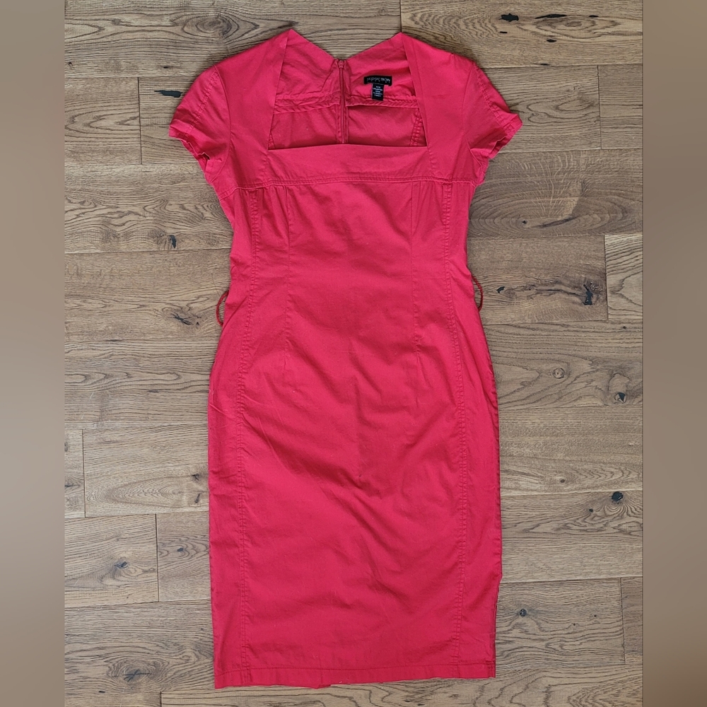 CLEARANCE Y2K Red Square Neck Dress